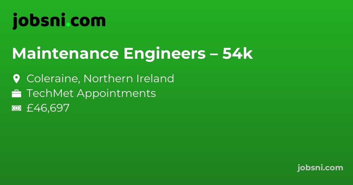 Maintenance Engineers – 54k