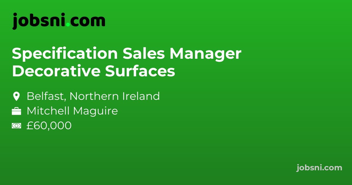 Specification Sales Manager Decorative Surfaces