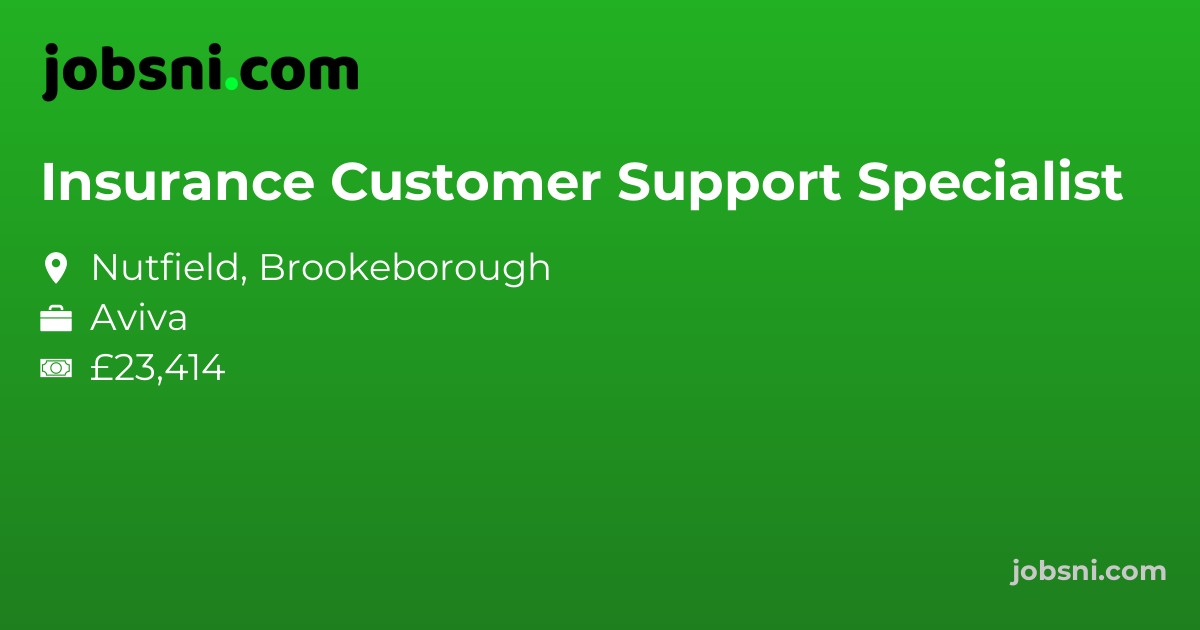 Insurance Customer Support Specialist