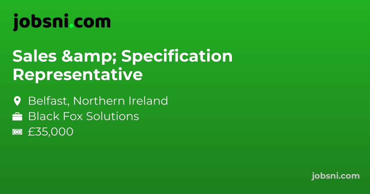 Sales & Specification Representative