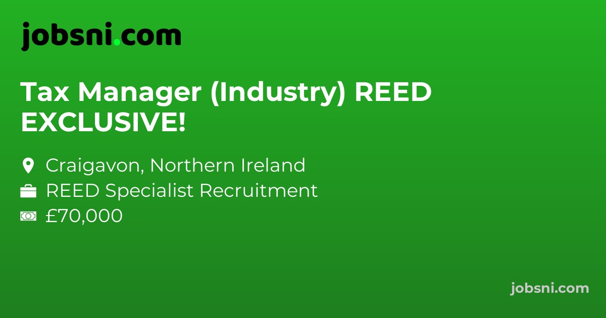 Tax Manager (Industry) REED EXCLUSIVE!