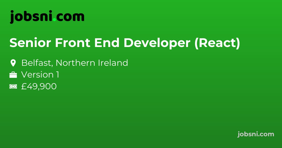 Senior Front End Developer (React)